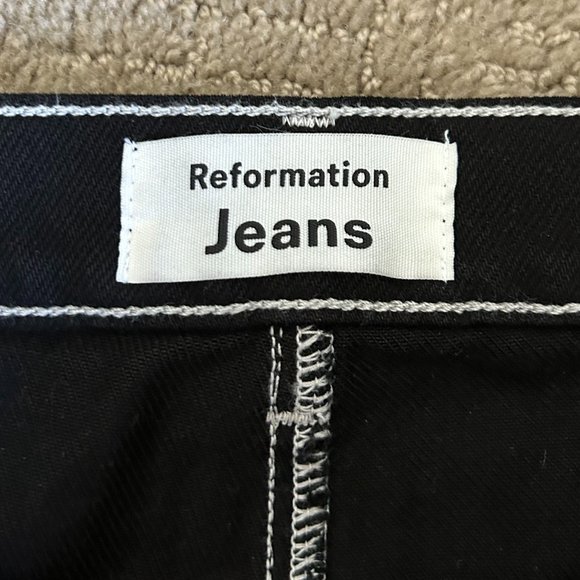 Reformation Black High Rise Jeans - Picture 8 of 10